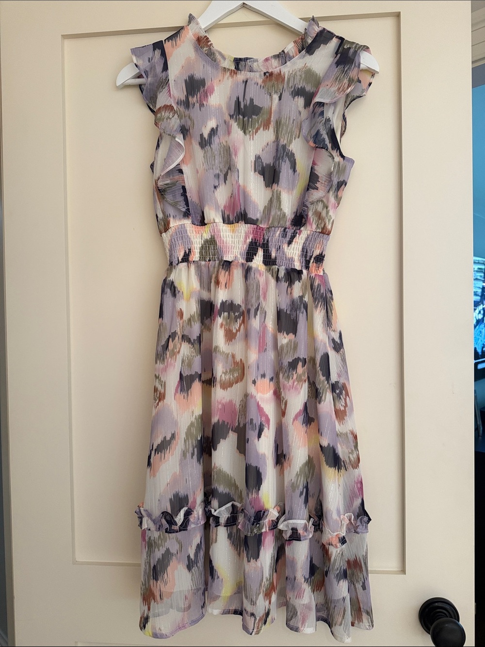 Aqua Girls Ruffle Cap-Sleeve Dress - XL (14/16)